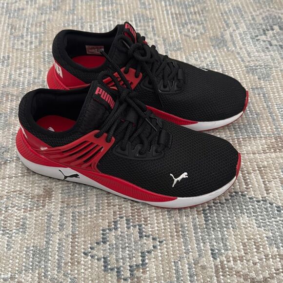 Puma Pacer Future Black Red Sneakers Men size 8 - Picture 2 of 10
